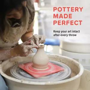 도자기 헤드 7.5인치 휠 배트 ？ 안내선이 있는 사각형 4개 세트 범용 액세서리 및 점토 도구 내구성이