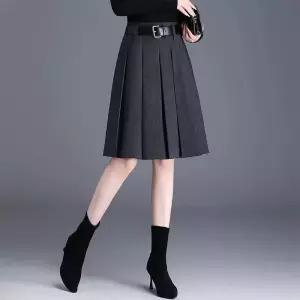 스파이더맨 여친 스커트 가을 A라인 정장 플리츠 OPH3