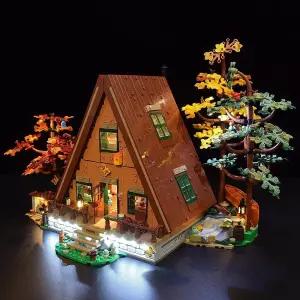 라이트Go 레고 21338 A-프레임 캐빈 아이디어 빌딩 세트용으로 설계된 배터리 박스가 있는 LED 조명 키트 -