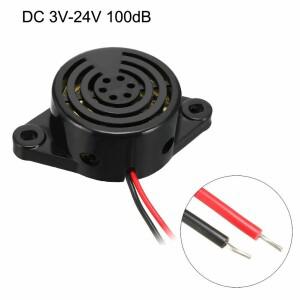 1Pc 알람 고데시벨 DC3V-24V 100dB 전자 부저 경고음 링거 Arduino 자동차 밴용 연속 사운드