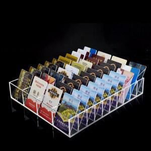 카페 쿠폰 보관함 명함꽂이 쿠폰보관함 홀더 투명 호텔 우드 케이스 객실