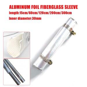 주차 히터 배기 파이프 Webasto Eberspacier 호스 라깅 절연 용 알루미늄 호일 유리 섬유 키트