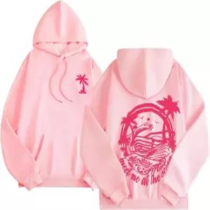 여성 주니어를 위한 팜 그래픽 후드티 에스테틱 Y2K 스웨트셔츠 프레피 의상