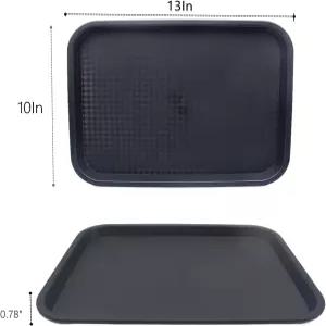 젠트리클라 12팩 카페테리아 트레이 13 x 10인치 플라스틱 패스트푸드 서빙 주방 파티 다이닝을 위한