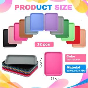 무머피 플라스틱 패스트푸드 트레이 벌크 컬러 레스토랑 서빙 카페테리아 직사각형 플래터 그릴 주방