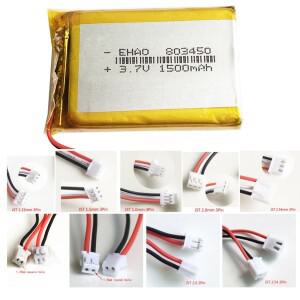 3.7V 1500mAh Lipo 충전식 배터리 + GPS 네비게이터 레코더 헤드셋 전자 책 카메라 블루투스 용 JST 2pin /