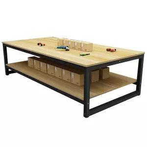 목재 재단테이블 미싱 공장용 검사대 재단 작업다이 대형 재봉 단층 선반 다리 포장대