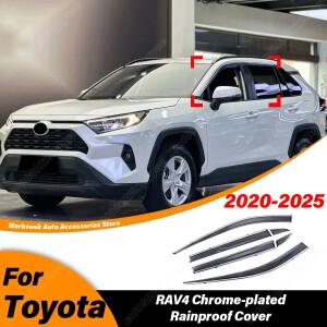 Toyota RAV4 2020 크롬 도금 장식 썬 바이저 레인 커버 바디 블록 액세서리