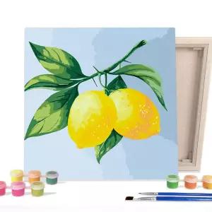 DIY 히트 레몬 25X25 캔버스 그림그리기 페인팅 유화그리기 명화그리기 캔버스그림 DIY그림색칠