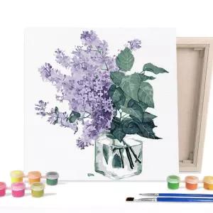 DIY 히트 워터아트 라일락 글라스 25X25 캔버스 그림그리기 페인팅 유화그리기 명화그리기 캔버스그림