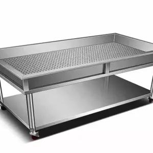 김장 작업대 테이블 대형 싱크 업소용 바퀴 스테인레스 선반 깊이 식탁 손질 식당 상판