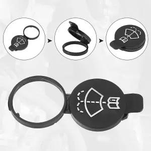 ZMSHANGMAO 자동차 와이퍼 병 커버 윈드실드 워셔액 탱크 캡 교체 GMC 쉐보레 뷰익 캐딜락과 호환 OEM