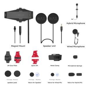 F1 헤드셋 소프트 밀 및 하드 밀용 바이크 오토바이 블루투스 백 클립용 ASMAX 40MM 스피커
