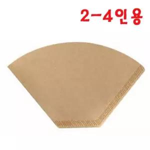 2~4인용 여과지 브라운 100P X 3개 표백필터 드립용 커피필터 원두필터 원두펄프필터 커피펄프필터