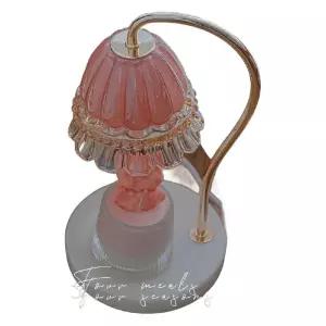 핑크유리캔들워머 고급 조명 양초 침실 램프 수면 캔들워머 협탁 빈티지 무드등 라이트