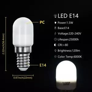 1-10PCS E14 220V LED 냉장고 램프 전구 미니 야간 조명 캐비닛 디스플레이 스포트라이트 홈 장식