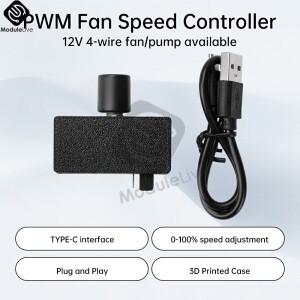 팬PWM 속도 컨트롤러 4Pin 거버너 USB to TYPE-C 전원 공급 장치 DIY 수냉 쿨러 고전력