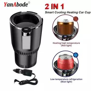 12V 차량용 온냉 컵홀더 2 in 1 원클릭 지능형 온도 조절 음료병 보온병 컵