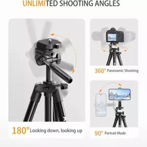 71 카메라 삼각대 알루미늄 톨 스탠드 무선 리모컨 휴대폰 홀더 및 가방 최대 하중 6.6 LB의 캐논