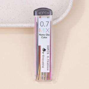 멀티 컬러 기계식 연필 리드  자동 리필 학교 미술 스케치 드로잉 용품 0.7mm 2B