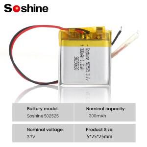 Soshien 502525 블루투스 헤드셋 마우스 팔찌 손목 시계 MP3 3.7V 300mAh 충전식 리튬 폴리머 이온 배터리