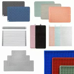 포유 싱크대 실리콘 롤 건조매트 식기건조대 드라잉매트