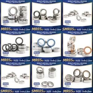 FUSHI MR85 ZZ 베어링 5x8x2.5mm 10Pcs RS 핸드피스 비디오 카드 모터용 고속
