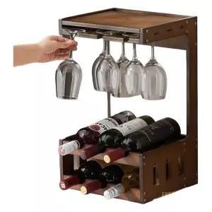 와인벽걸이장식장 와인장 원목장식장 홈바 디스플레이 틈새 와인랙 벽걸이형 미니진열장