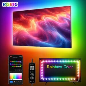 RGBIC LED 스트립 조명 앱 제어 추격 효과 리본 TV 백라이트 홈 파티 장식용