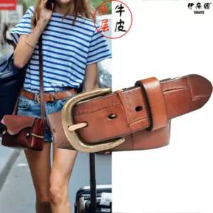 데일리 허리띠 벨트 구제 밴드 레트로 레더 팬츠