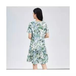 헐크 여성 여친 원피스 쉬폰 프린트 통기성 덮개 허리조임 KKE1