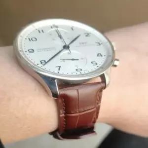IWC 가죽 시게줄 포르토피노 스트랩 파일럿 호환 22mm 시계줄