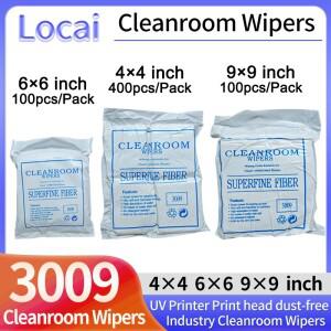 3009 초극세 섬유 클린룸 와이퍼 6×6 9×9 4×4 인치 UV 프린터 프린트 헤드용 비먼지 천 청소 없는 직물