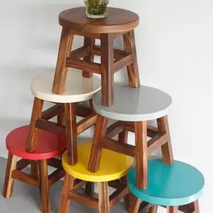 미니 원목 스툴 원형 화분 받침 나무 의자 촬영용 스툴미니 원목스툴 나무스툴 원형스툴 스툴의자