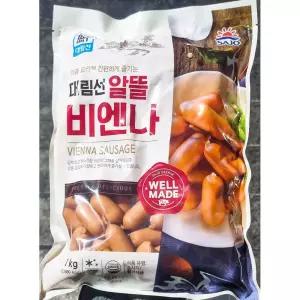 비엔나소시지 알뜰 1k 소시지 안주 비엔나 업소용