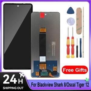 Blackview Shark 8 Oscal Tiger 12 LCD 디스플레이 + 터치 스크린 전체 조립 휴대 전화 교체 부품 (도구 포