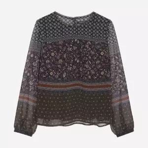 매장정품 THURSDAY ISLAND 써스데이 아일랜드 [여성]보헤미안 플라워 보더 블라우스 (T256MBL153W) 1290547