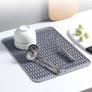 웨이브 물받침 드라이 드라잉매트 물빠짐 실리콘