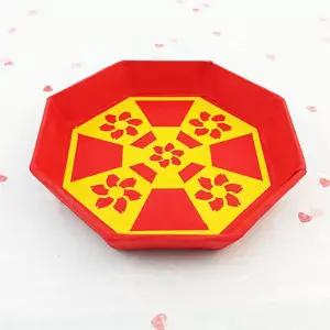 한지공예품 한국전통접시 팔각과반 DIY키트 공작놀이 어린이집 돌봄센터 소장용