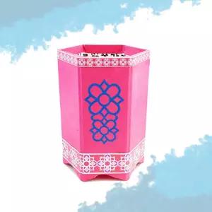 전통한지 꽃문양 육각필통 연필꽂이만들기 3번 취미생활 어린이집 공예키트 전통공예