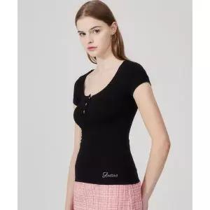 매장정품 게스 GUESS 보석 단추 헨리넥 반팔티 YN2K2300 1256329