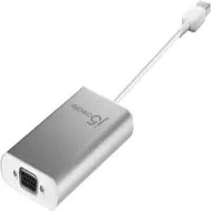 j5create USB-A to VGA 알루미늄 디스플레이 어댑터 1080p HD 해상도 최대 2048 x 1152 USB 3.1/3.0/2.0