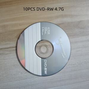 10개 12cm DVD-RW 재기록 가능 빈 디스크 4.7G 4X