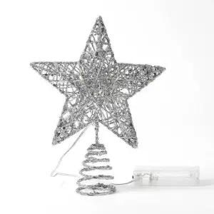 [마이모노샵][마이모노샵] 트리 장식 데코 꼭대기 소품 토퍼 실버 LED 별 (43374367)