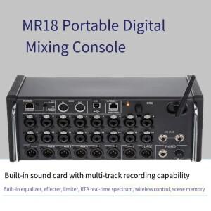 MR18 프로페셔널 디지털 믹싱 스튜디오 레코딩 콘솔 믹서 오디오 멀티 트랙 사운드 테이블 (USB 레코더 포