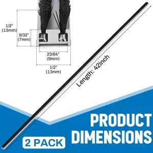 상업용 입구 도어 씰을 위한 푸시글로스 2개 42인치 웨더스트립 1/2인치 W x 9/32인치 H 아스트라갈