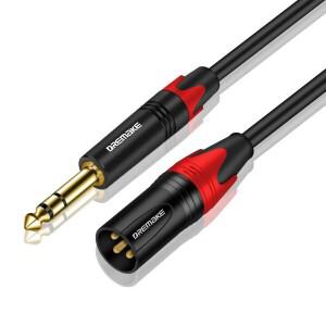 6.5mm-XLR(3핀) 마이크 오디오 케이블 남성-남성 캐논 플매트 카펫 러그 믹서 앰프용 커패시터 기타 스피커