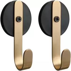 수건 코트 옷을 걸 수 있는 현관문용 자석 후크 장식 화환 걸이 2팩 실내(얇은) 구리 금