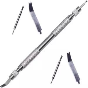 시계 밴드 교체용 스프링 바 도구 수리 키트 및 핀 세트 실버 5피스