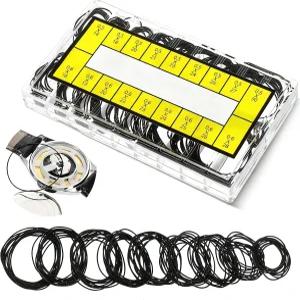 DOPENSPI 210개의 O 링 시계 개스킷 18 사이즈 고무 씰 와셔 세트 0.5/0.6 두께 교체 백 커버 교체용 수리